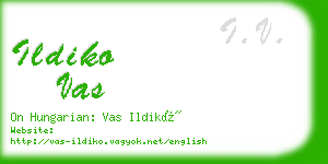 ildiko vas business card